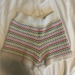 Zara Multi Colored Knit Shorts